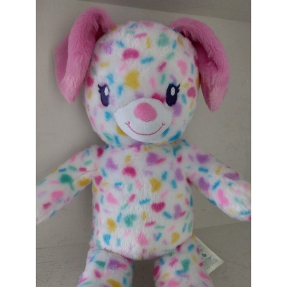 Build a Bear BAB Shopkins Puppy Dog Sprinkles Hearts Candy Cupcake Pink Ears 16" - Picture 2 of 6